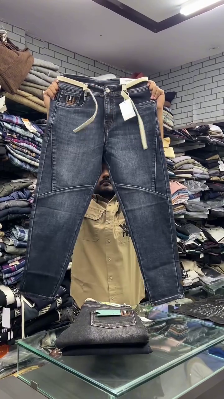 Men Blue Biker Fit Mid-Rise Clean Look Stretchable Biker Jeans