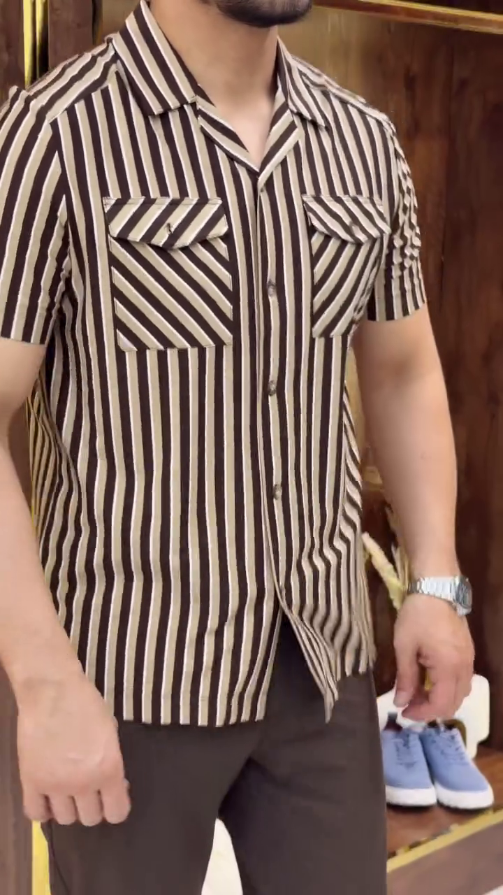 Opaque Striped Casual Shirt - Image 3