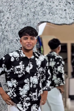 Slim Fit Floral Opaque Printed Casual Shirt