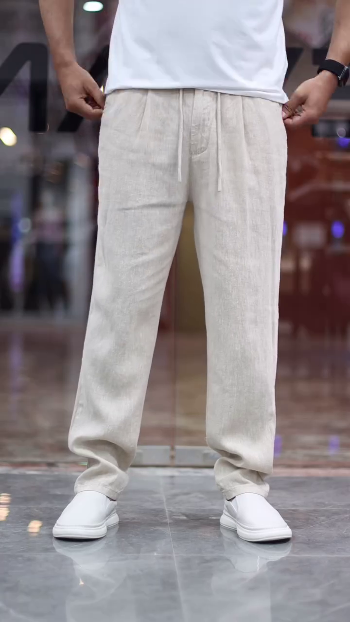 The Lifestyle Co. Mid Rise Cotton Trousers