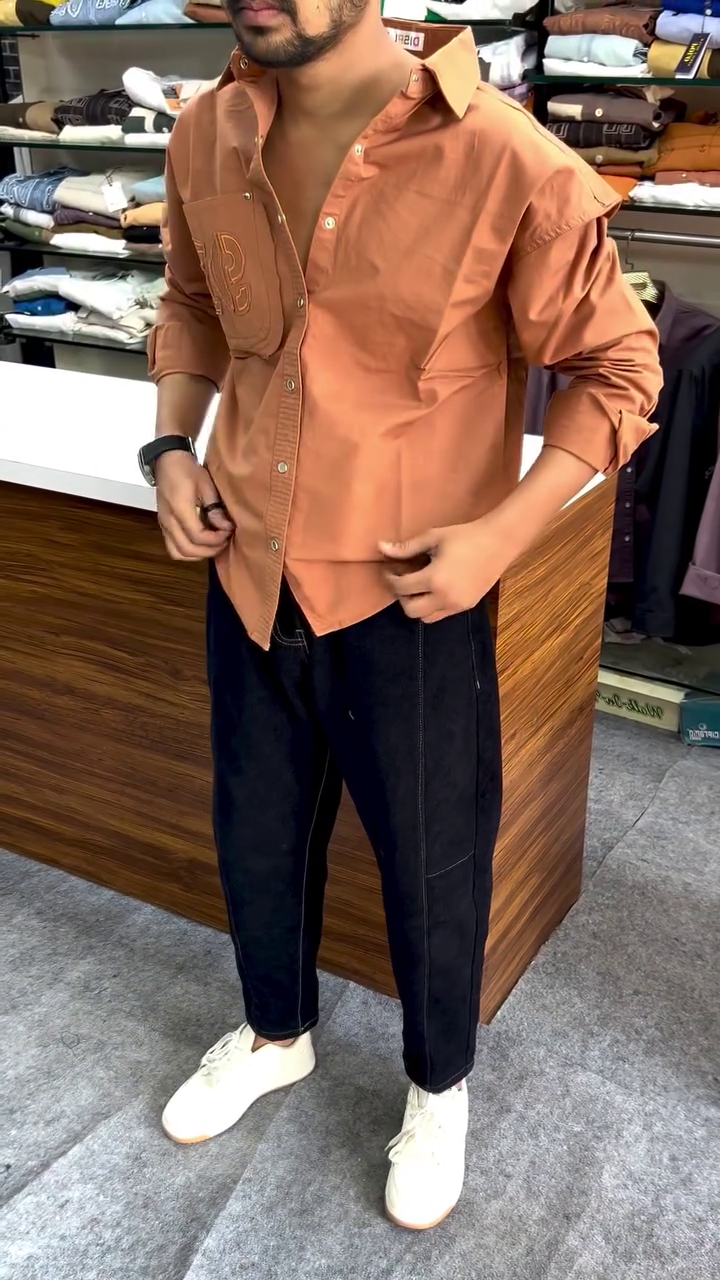 The Life Co. Pure Cotton Brand Logo Printed Relaxed Fit Shirt - Image 3