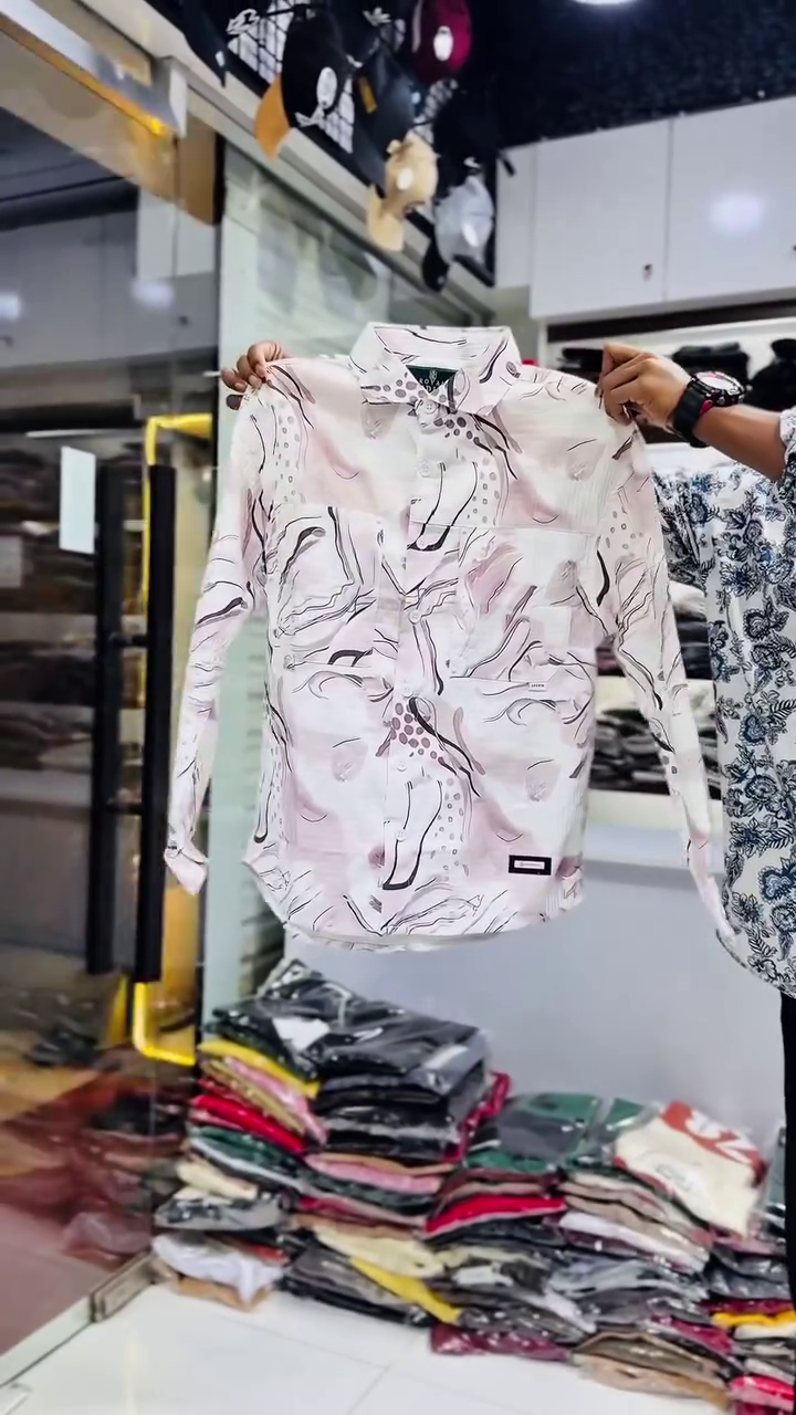 Men Comfort Fit Abstract Printed Spread Collar Casual Shirt - Image 6