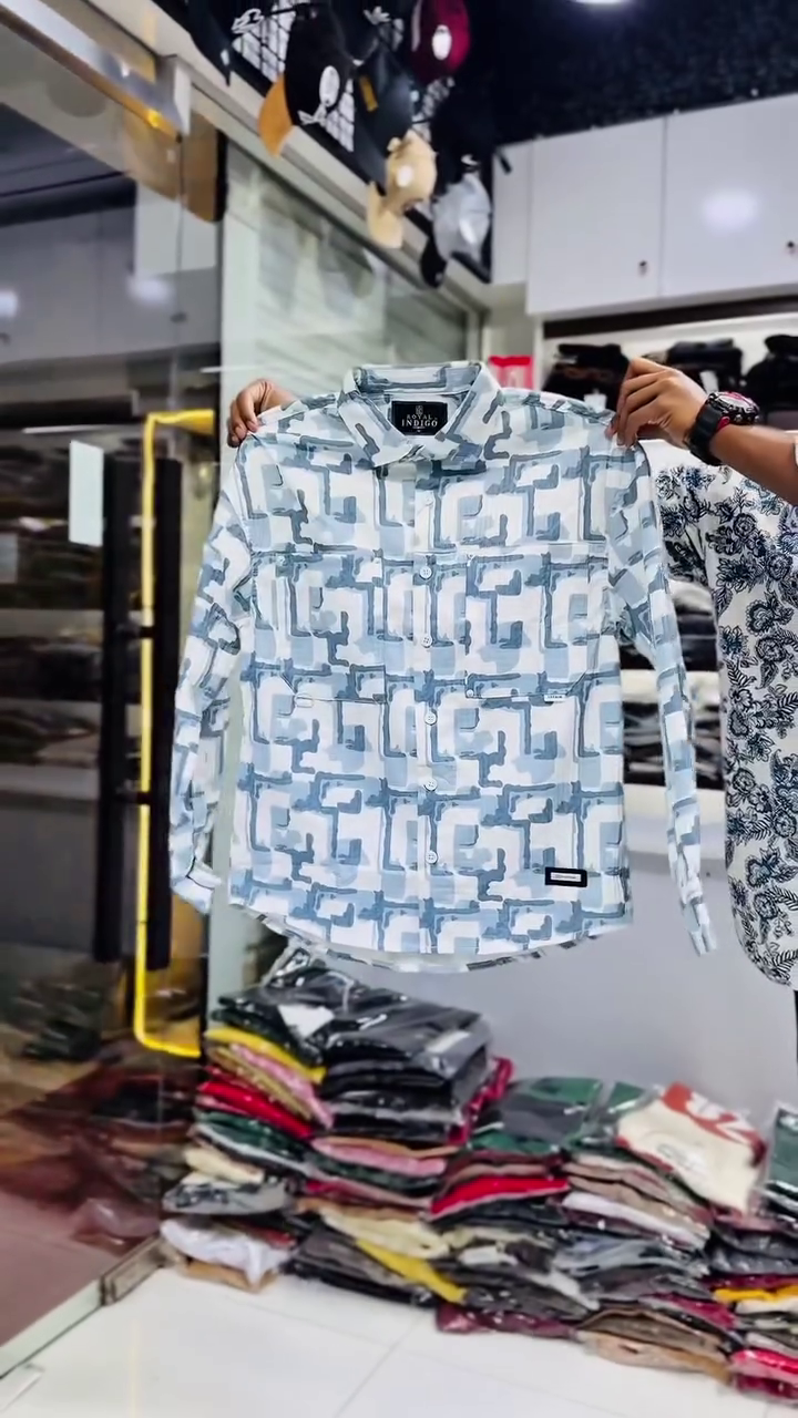 Men Comfort Fit Abstract Printed Spread Collar Casual Shirt - Image 5