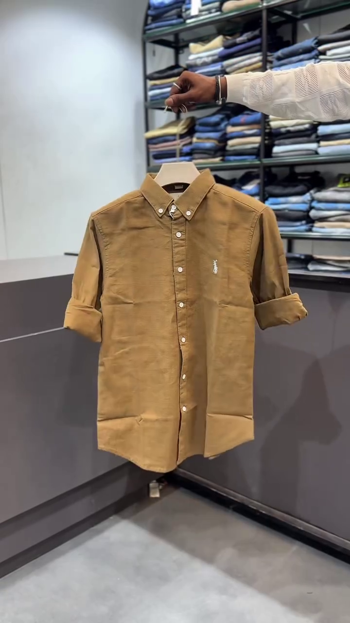 Men Olive Green Solid Regular Custom Fit Poplin Smart Casual Shirt - Image 4