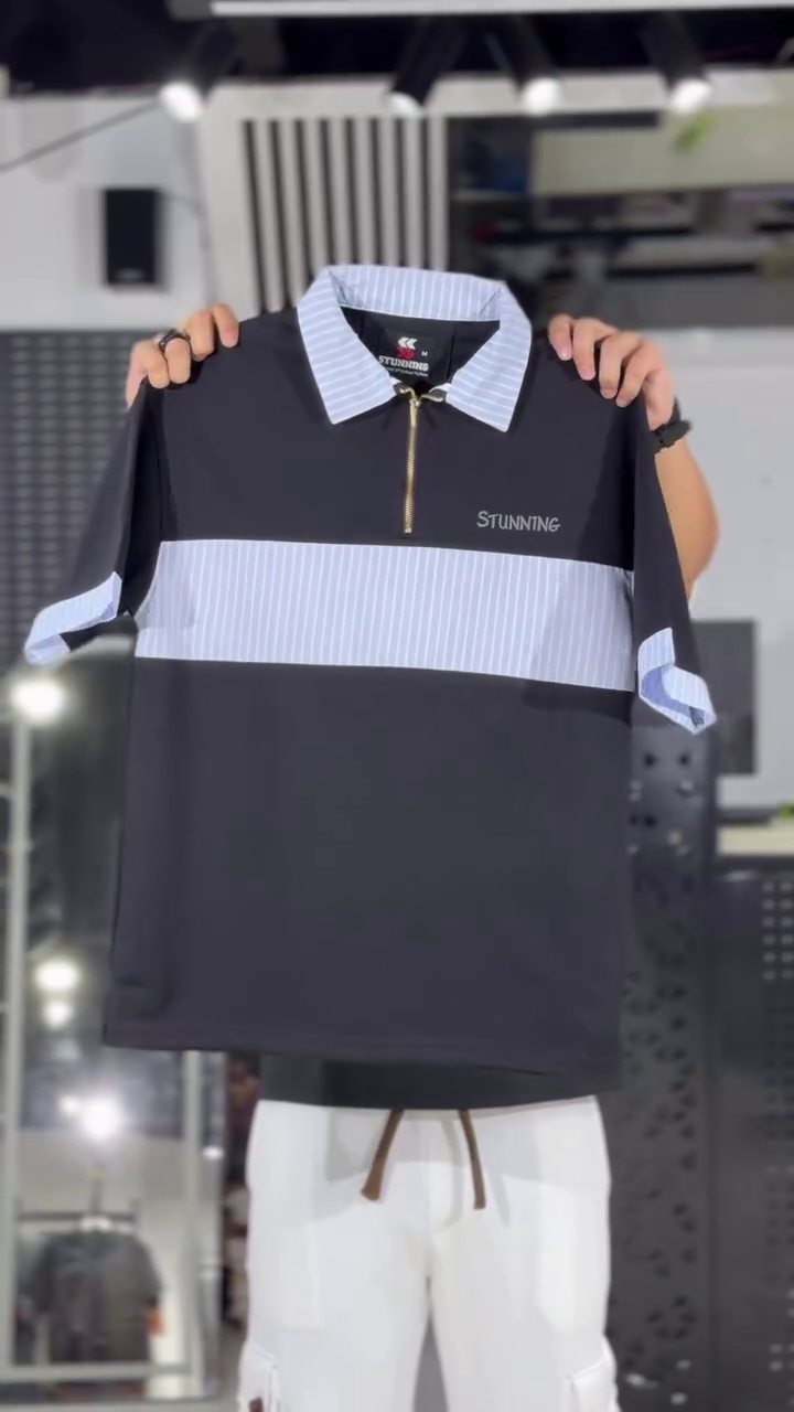 Printed Pure Cotton Polo Collar T-Shirt With Shorts Co-Ords - Image 5