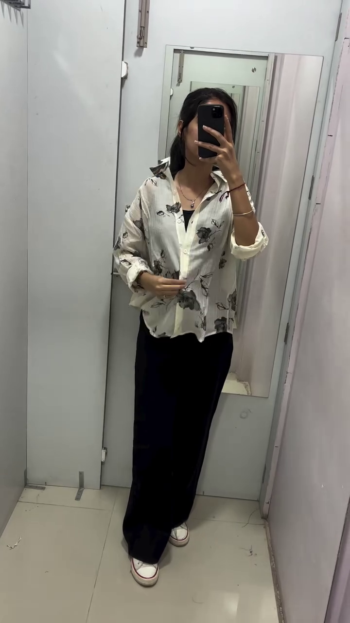 Women Straight Relaxed Fit Spread Collar Solid Satin Casual Shirt
