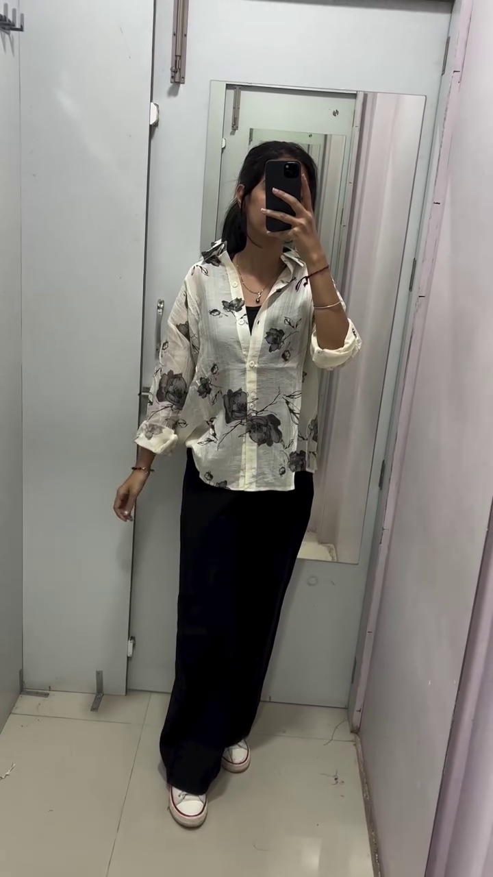 Women Straight Relaxed Fit Spread Collar Solid Satin Casual Shirt - Image 9