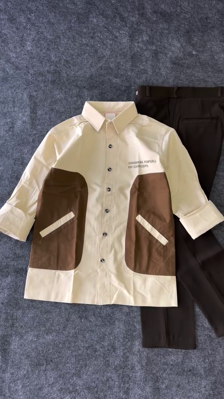 Men Rust Orange Slim Fit Casual Shirt - Image 9