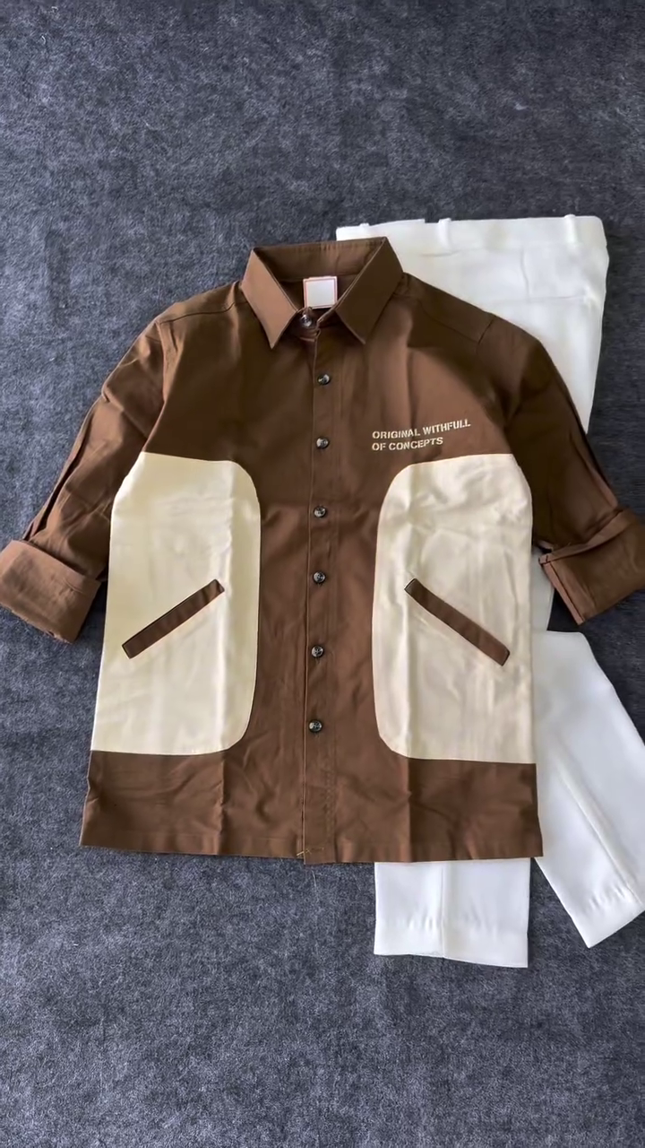 Men Rust Orange Slim Fit Casual Shirt - Image 8