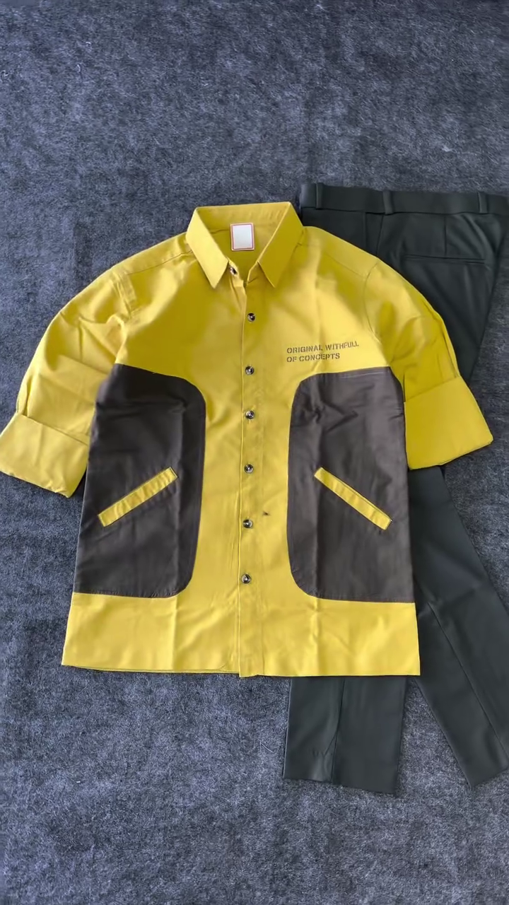 Men Rust Orange Slim Fit Casual Shirt - Image 6