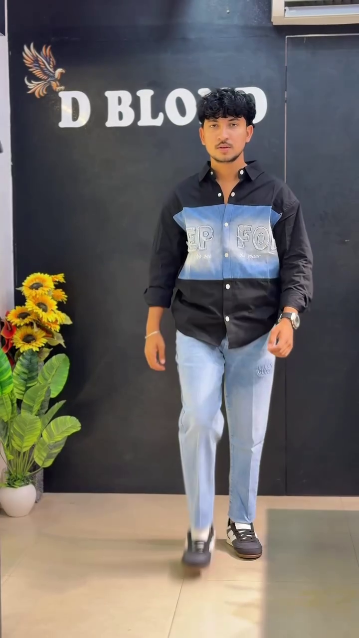 Standard Colourblocked Corduroy Denim Shirt