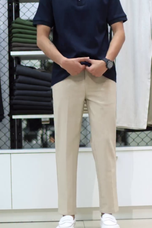 Men Polo Collar Pure Cotton T-shirt