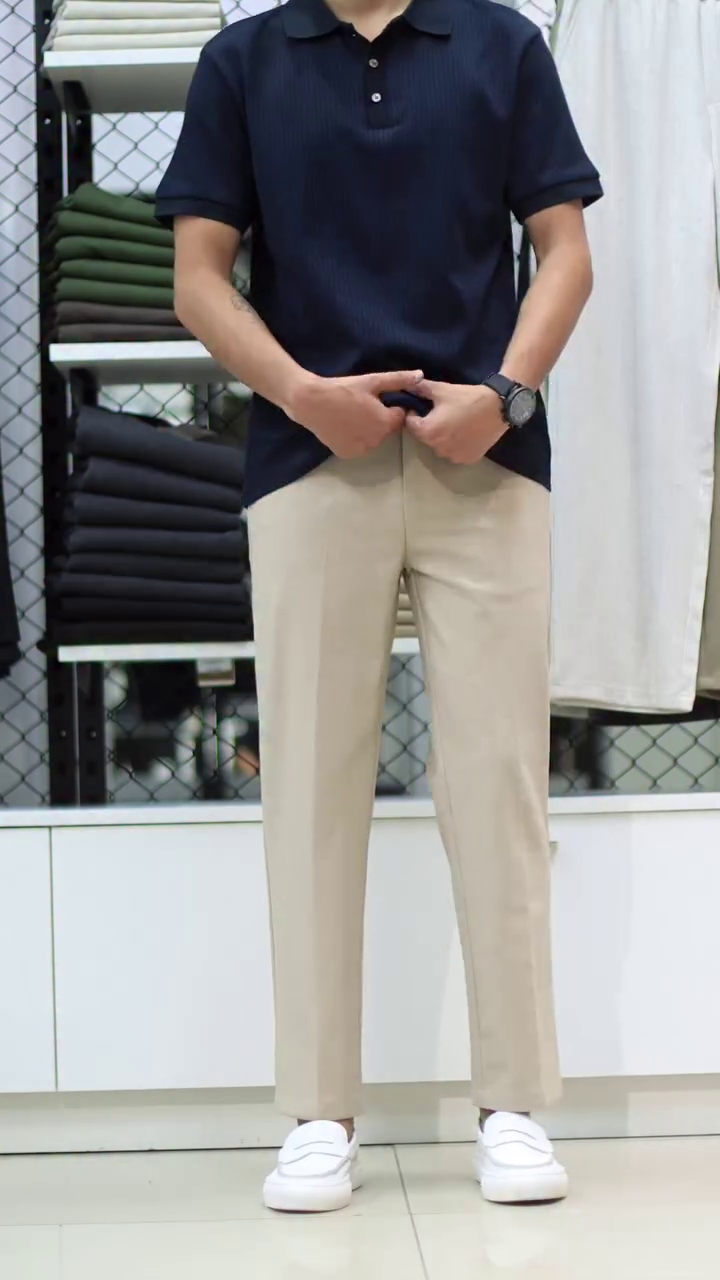 Men Polo Collar Pure Cotton T-shirt