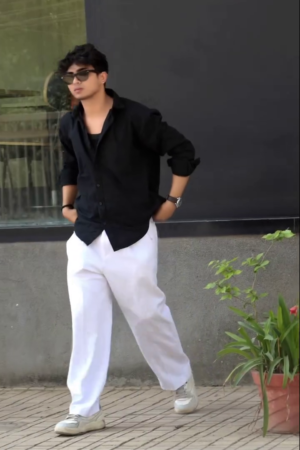Spread Collar Long Sleeves Regular Fit Casual Shirt