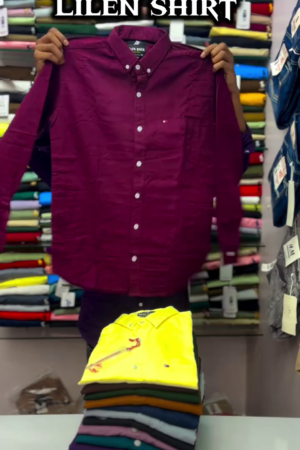 Button-Down Collar Pure Cotton Opaque Shirt