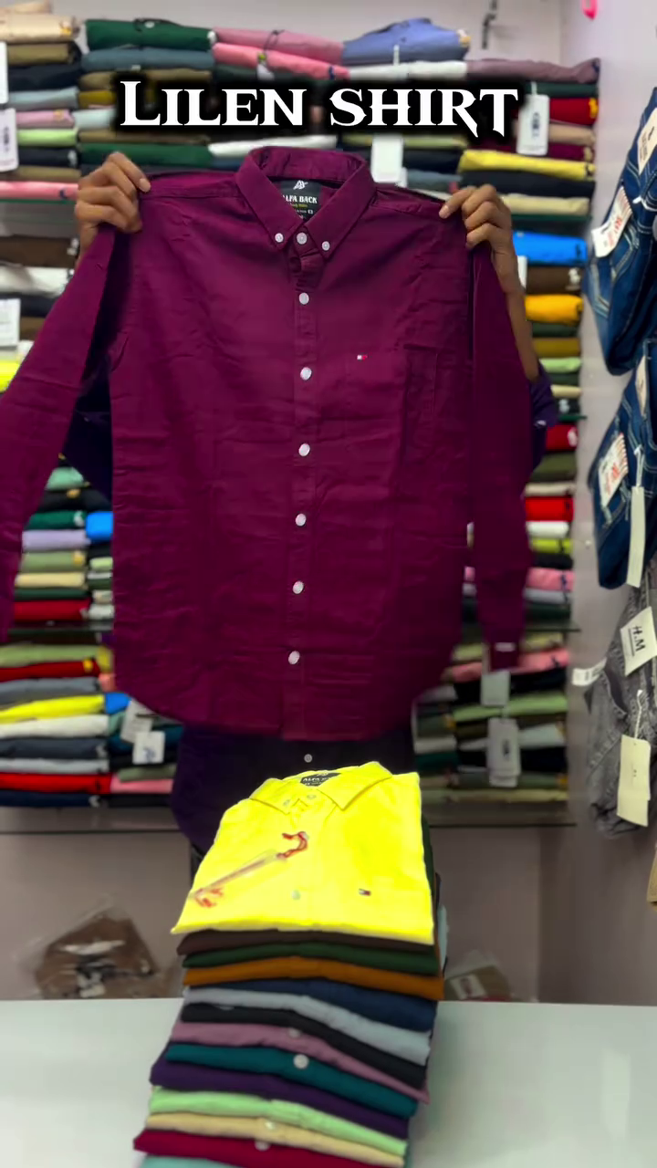 Button-Down Collar Pure Cotton Opaque Shirt