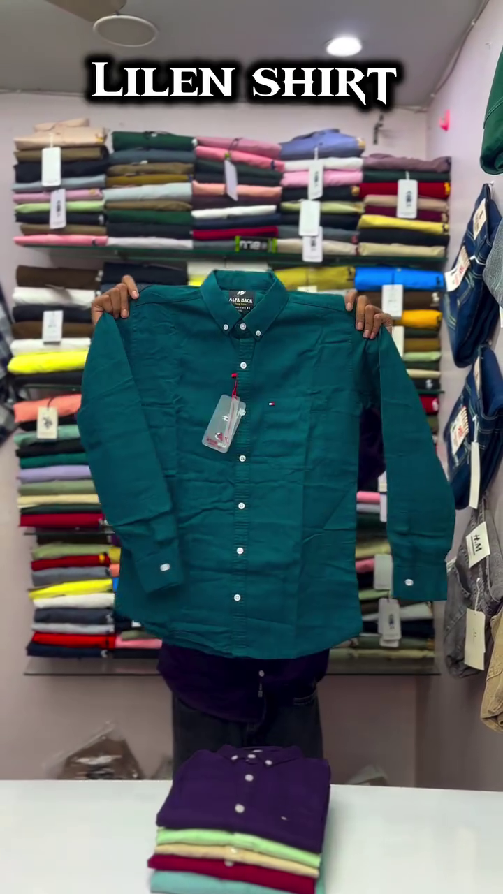 Button-Down Collar Pure Cotton Opaque Shirt - Image 7