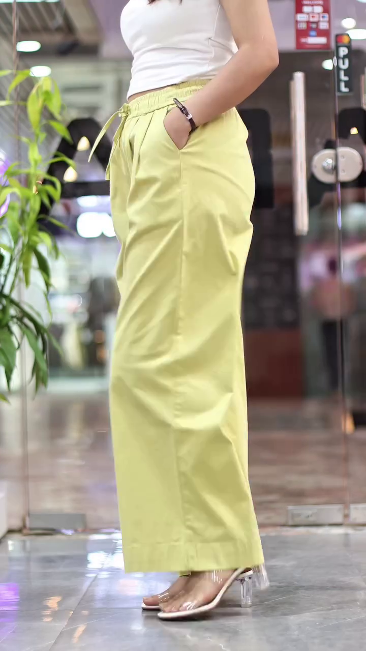 Women Mid-Rise Loose Fit Parallel Trousers - Image 2