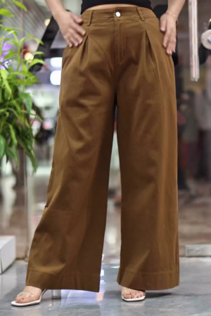 Women Brown Regular Fit Solid Culottes