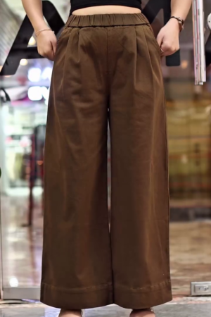 Women High-Rise Pleated Trousers