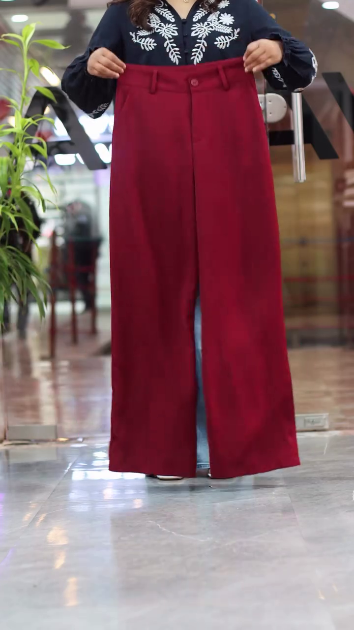 Women Maroon Trouser - Image 2