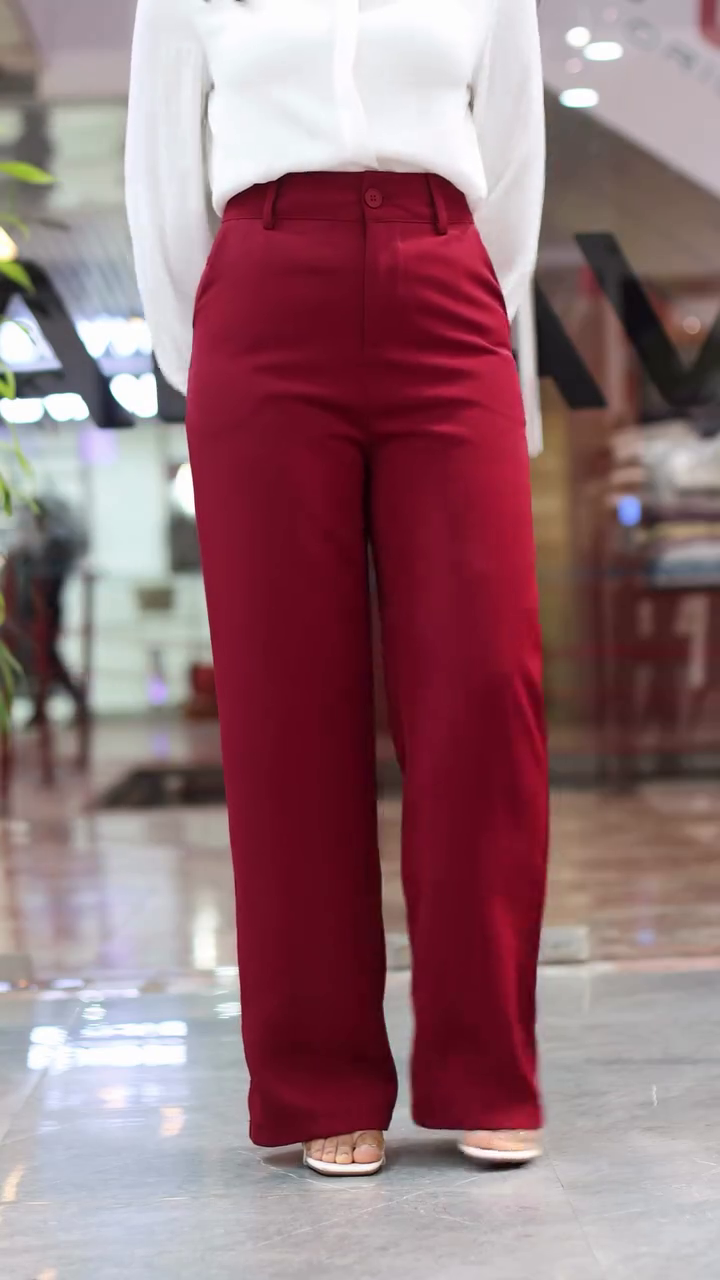 Women Maroon Trouser