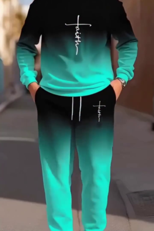 Set 2 Teiler Langarmshirt und Hose Türkei Y2k Anzug Baggy Sportanzug Zweiteiler Sommer Outfit