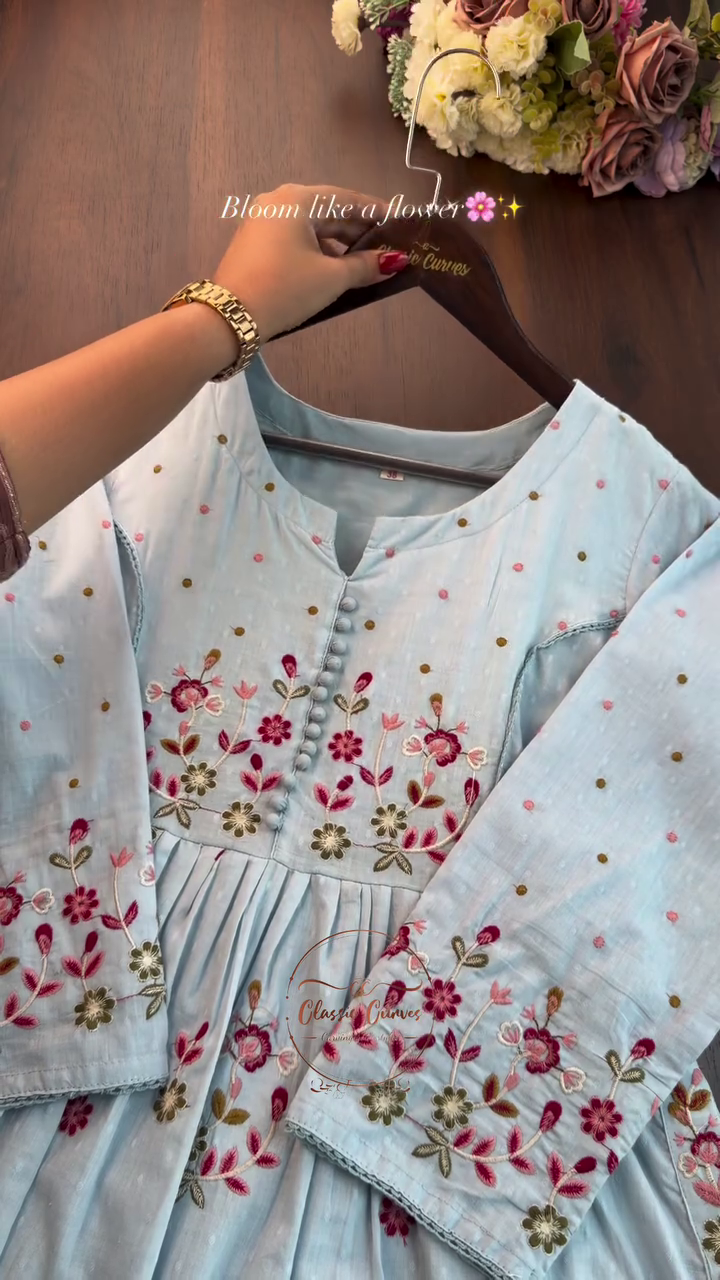 Kalini Women Peach Georgette Floral Print Flared Top - Image 16