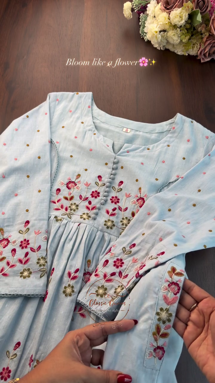 Kalini Women Peach Georgette Floral Print Flared Top - Image 14