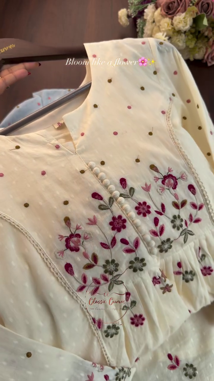 Kalini Women Peach Georgette Floral Print Flared Top - Image 5