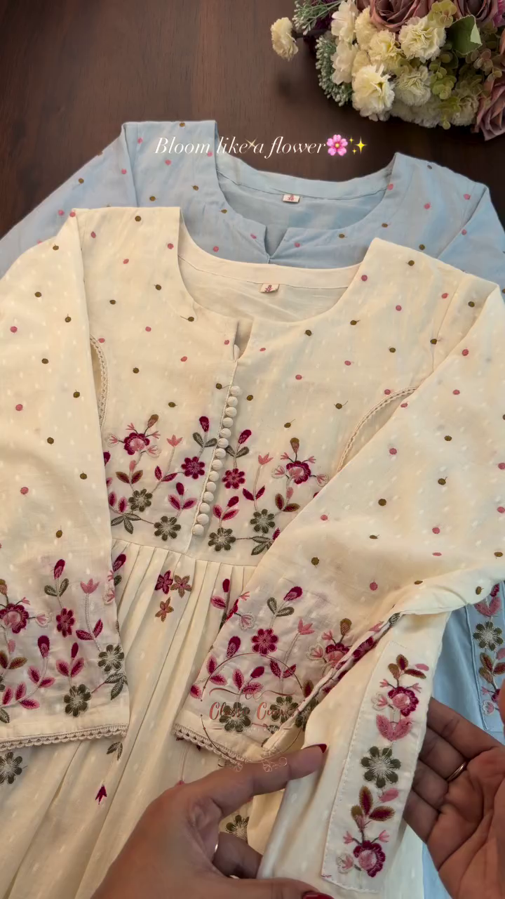 Kalini Women Peach Georgette Floral Print Flared Top - Image 3