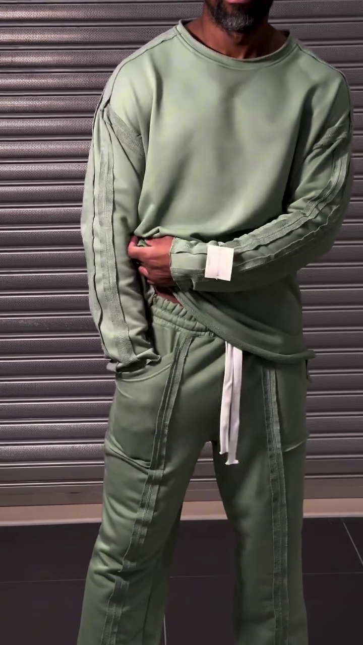 Round Neck Short Sleeves Oversized T-shirt & Joggers - Image 8