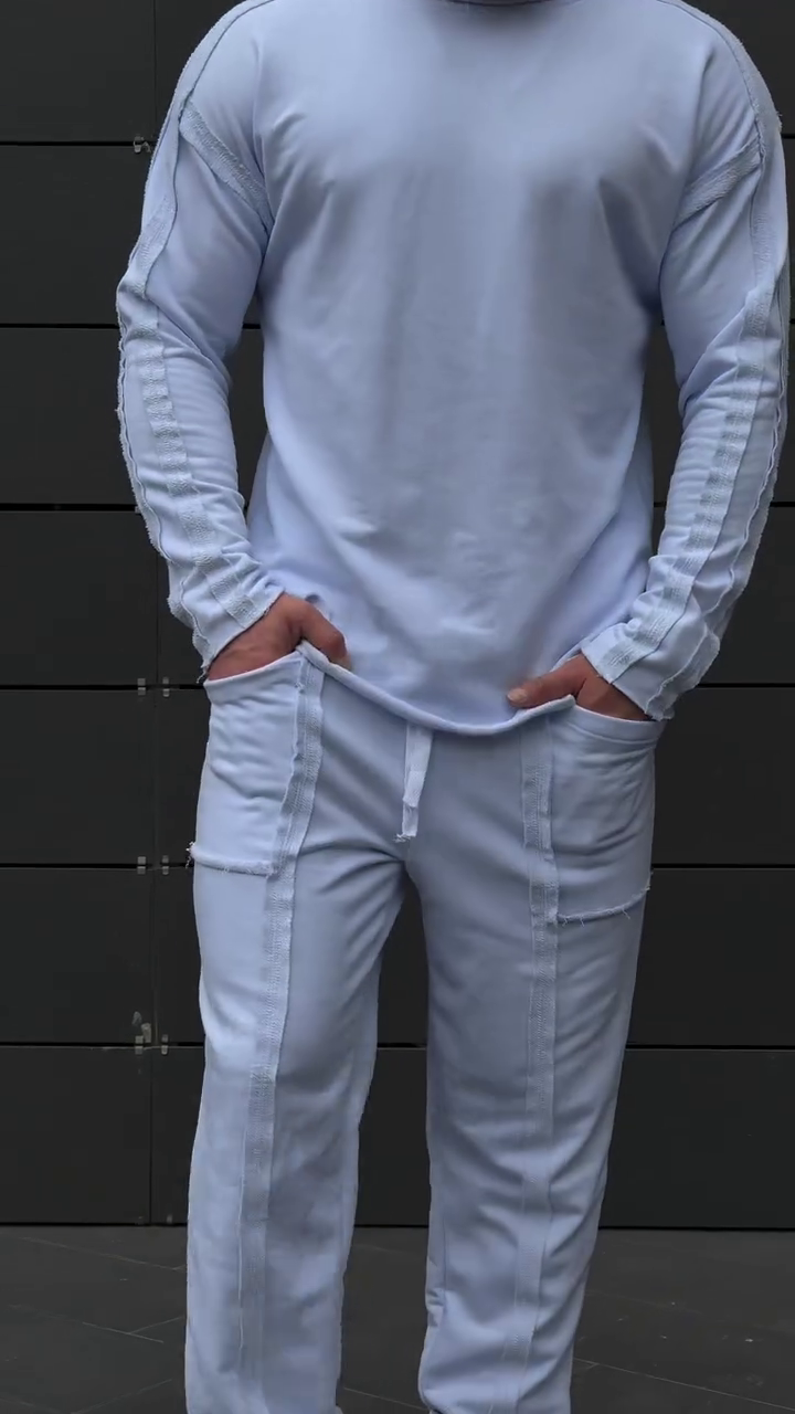 Round Neck Short Sleeves Oversized T-shirt & Joggers - Image 6