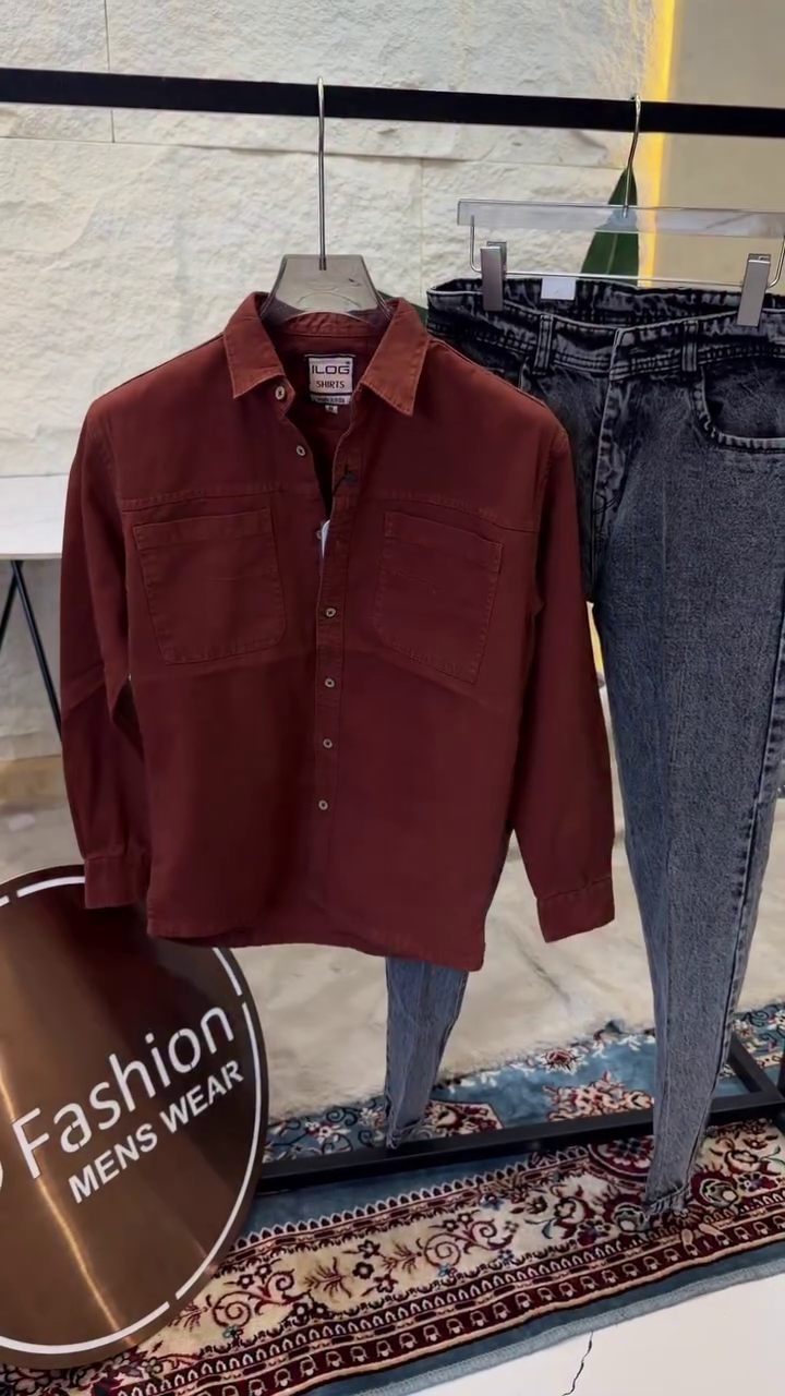 Men's Cocoa Cotton Full Sleeve Regular Fit Casual Solid Shirt