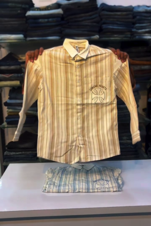 Slim Fit Striped Pure Cotton Casual Shirt