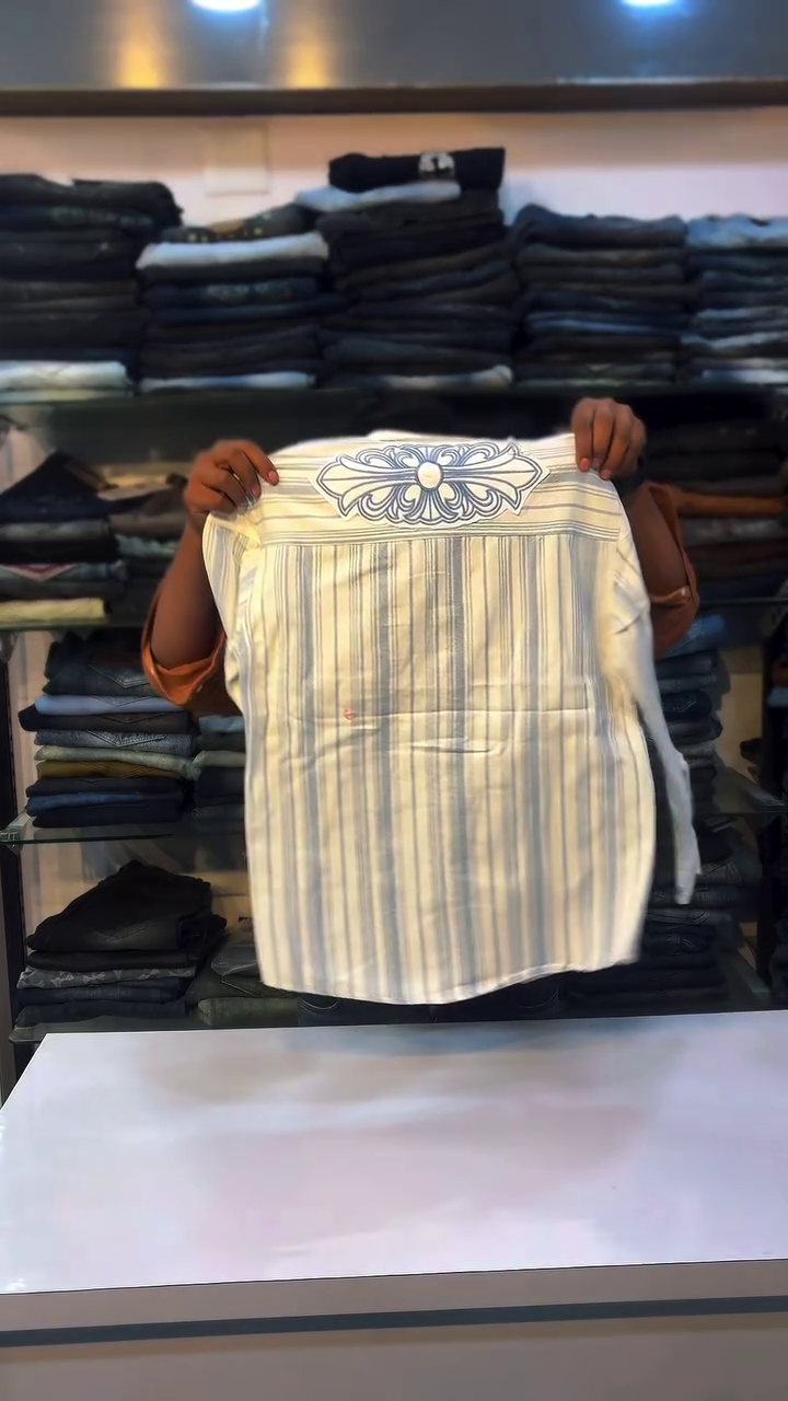 Slim Fit Striped Pure Cotton Casual Shirt - Image 3