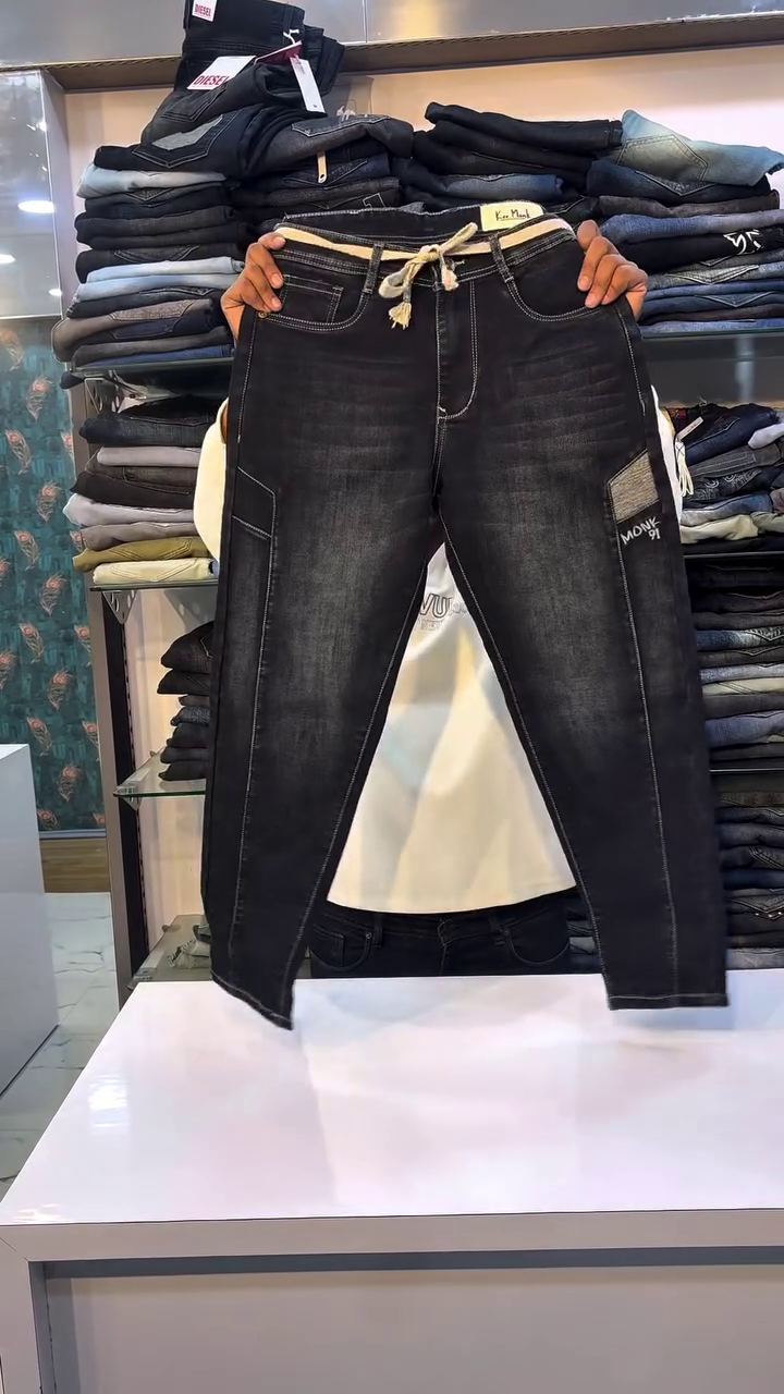 Men Slim Fit Mid-Rise Heavy Fade Stretchable Jeans - Image 3